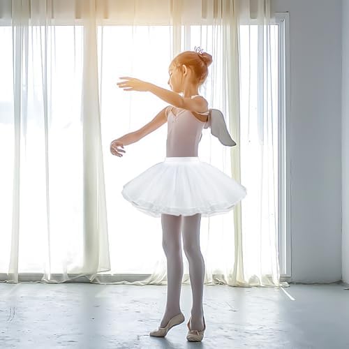 1 Piece White Dress Tutu For Girls Ballet Tutu Tulle Tutu Ballet Dance Costume Elastic Style Skirt Tutu Skirt Puffy Skirt For Girls Stage Performance