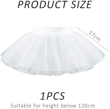 1 Piece White Dress Tutu For Girls Ballet Tutu Tulle Tutu Ballet Dance Costume Elastic Style Skirt Tutu Skirt Puffy Skirt For Girls Stage Performance