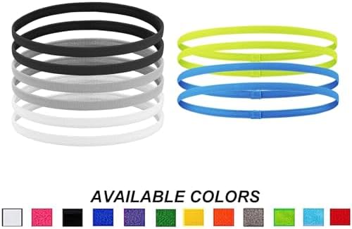 10 Pcs Boys Headband For Kids Sports Headband For Boys Men Women Elastic Sports Hairbands Non Slip Thin Headbands Sport Hair Band For Football Running Yoga Workout (Multicolour)