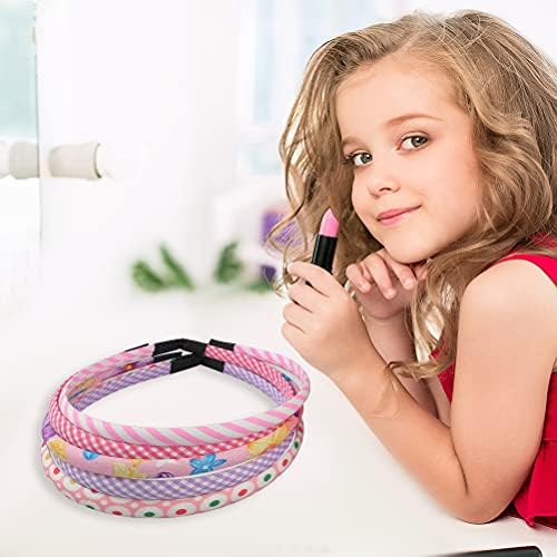 10 Pcs Colourful Girls Headbands Flower Strip Plain Hair Bands Head Bands Hairbands Floral Fabric Pink Hair Hoop Alice Bands For Girls Children Kids