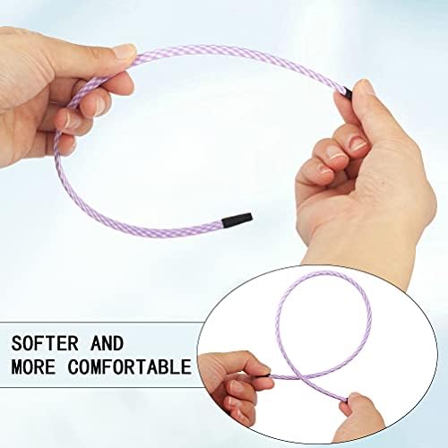 10 Pcs Colourful Girls Headbands Flower Strip Plain Hair Bands Head Bands Hairbands Floral Fabric Pink Hair Hoop Alice Bands For Girls Children Kids