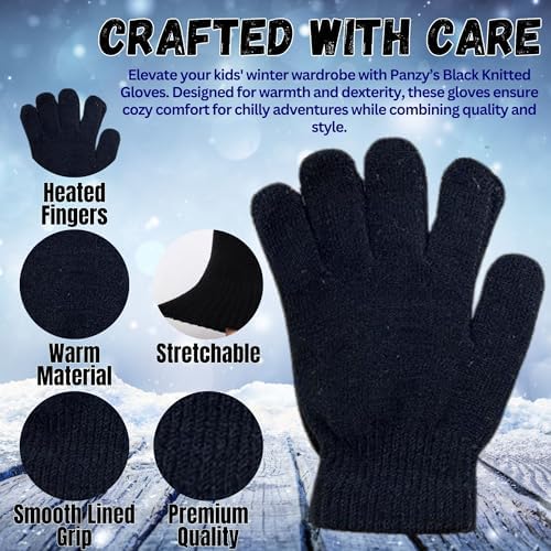 12 Pairs Kid's Winter Magic Gloves Children Stretchy Warm Magic Gloves Boys Or Girls Knit Gloves