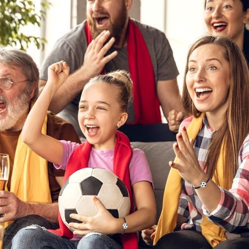 14Pcs Football Bracelet Adjustable Metal Football Charm Bracelet Foot Ball Friendship Bracelets Foot Ball Party Bags Fillers Foot-ball Gifts For Kids Boys Girls Halloween Cosplay