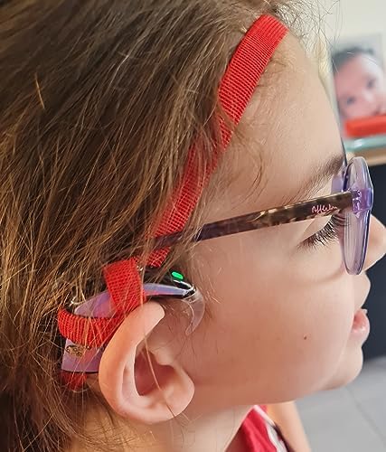 15mm Adjustable Non-Slip Cochlear Implant Headbands Hearing Aid Safety Anti-Loss Child (Red)