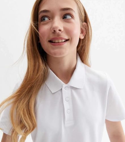 2 Pack Boys Plain 100% Cotton Ages 3-16y Polo Shirts Children School T-Shirt Uniform Summer