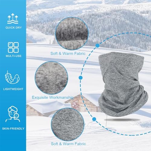 2 Pack Fleece Windproof Neck Gaiter Face Covering Mask Winter Kids Neck Warmer Outdoors Mutifunctional Headwear Balaclava For Boys And Girls