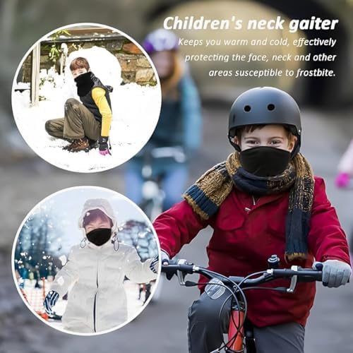 2 Pack Snood Neck Warmer Kids Kids Scarf Fleece Windproof Neck Gaiter Face Covering Mask Scarf Multifunctional Headwear For Boys And Girls Outdoor Sports