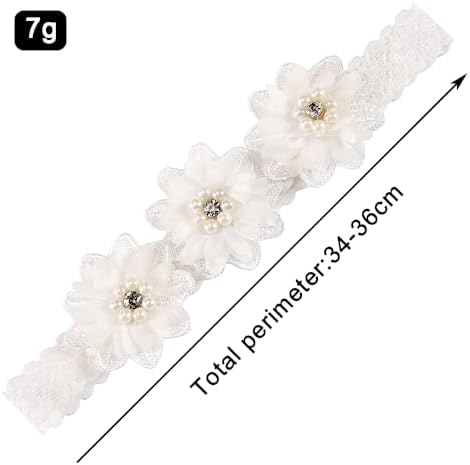 2 Pcs Baby Girls Headband With Grosgrain Ribbon Baby Girl Flower Headbands Newborn Toddler Elastic Hairbands For Babies Toddlers Infant Girls Gift Photography