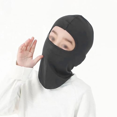 2 Pcs Kids Thin Balaclava Face Mask Sun Proof Head Mask Helmet Liner Balaclava Full Face Cover Ski Mask Child Cycling Hood Black