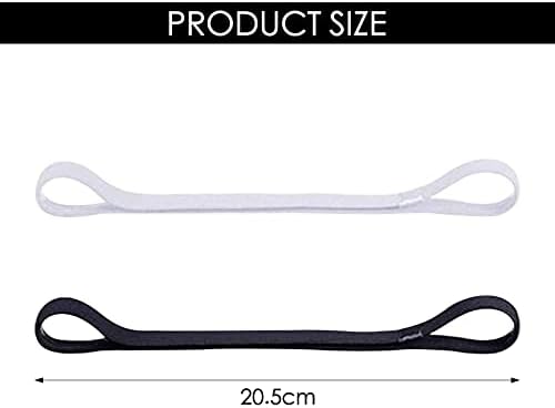 2 Pcs Sports Band Anti Slip Elastic Band Elastic Sport Headbands Thin Sport Head Bands Elastic Stretchable Non-slip Headbands For Football Basketball Soccer Tennis Yoga And Golf For Men And Women