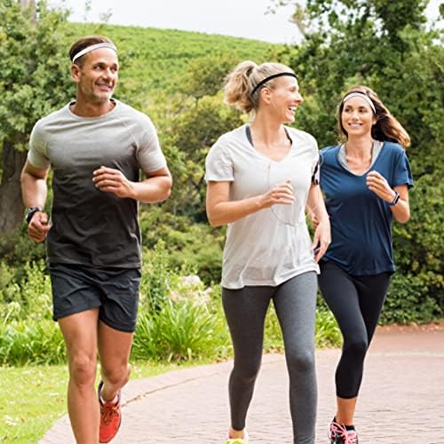 2 Pcs Sports Band Anti Slip Elastic Band Elastic Sport Headbands Thin Sport Head Bands Elastic Stretchable Non-slip Headbands For Football Basketball Soccer Tennis Yoga And Golf For Men And Women