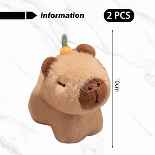 2 Pieces Cartoon Capybara Pendant Cute Pendant Interesting Pendant Stuffed Animal Pendant Children's Toys