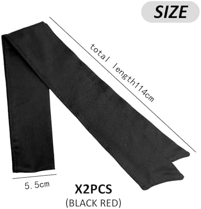 2 Pieces Of Sports Headbands Pirate Style Headbands Soft Quick-Drying Headbands Moisture-Wicking Straps Unisex Suitable For Tennis Cycling And Exercise (Red Black)