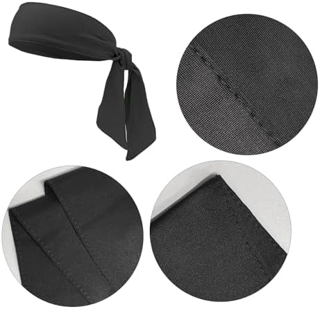 2 Pieces Of Sports Headbands Pirate Style Headbands Soft Quick-Drying Headbands Moisture-Wicking Straps Unisex Suitable For Tennis Cycling And Exercise (Red Black)