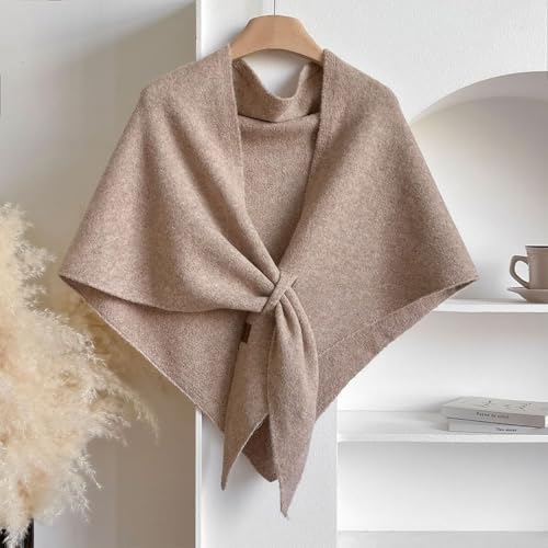 2025 New Pashmina Wraps For Women Women’s Solid Color Shawl Casual Triangular Knit Shawl For All Seasons