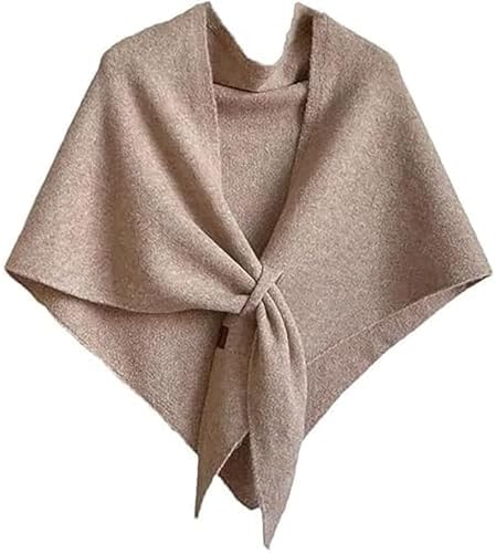 2025 New Pashmina Wraps for Women Women’s Solid Color Shawl Casual Triangular Knit Shawl for All Seasons