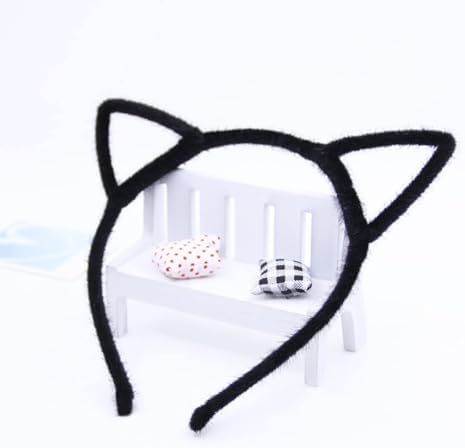2pcs Cat Ears Headbands Leopard Print Ears & Black Furry Cat Ear Hair Bands Hair Hoops For Women Fancy Dress Cosplay Party Accessories And Daily Wear