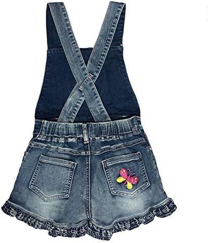 3-8T Little&Big Kids Girls Jumpsuit&Rompers Bib Overalls Flower Suspender Shorts Jeans Pants