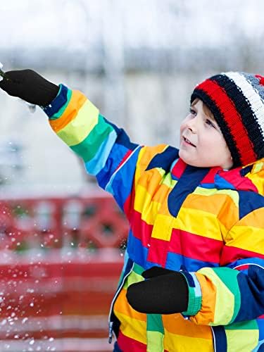 3 Pairs Winter Gloves Kids Stretchy Warm Soft Knit Gloves Children Stretch Mittens For Boys Girls