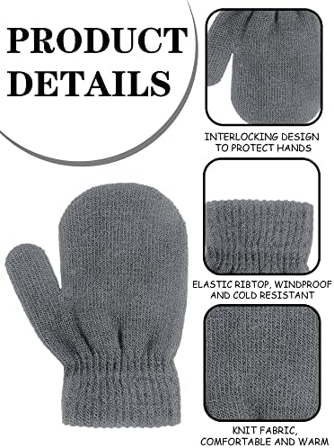 3 Pairs Winter Gloves Kids Stretchy Warm Soft Knit Gloves Children Stretch Mittens For Boys Girls