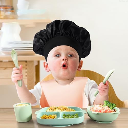 3 Pcs Kids Silk Bonnet For Sleeping Elastic Child Satin Hair Bonnet For Sleeping Soft Sleep Bonnets For Kids Girls Boys Baby Bonnets Silk Sleep Caps For Teens Toddler Children(Black+Blue+Pink)