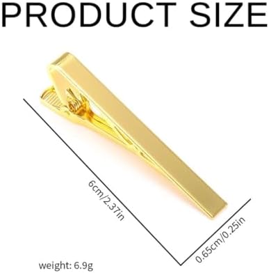 3 PCS Tie Clips For Men Long Styles Tie Bar Clip Set Square Edges Tie Tack Pins For Office Wedding & Formal Events