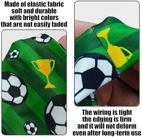 3 Pieces Of Children'S Sports Headband Sweat-Absorbing Headband Football-Themed Pattern Headband Elastic Headband Soft And Breathable Headband