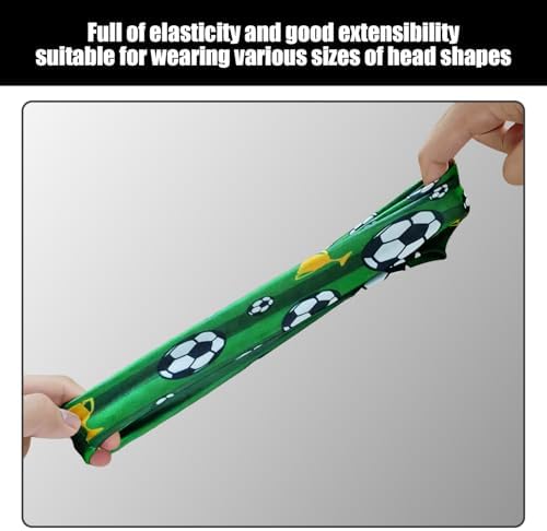 3 Pieces Of Children'S Sports Headband Sweat-Absorbing Headband Football-Themed Pattern Headband Elastic Headband Soft And Breathable Headband