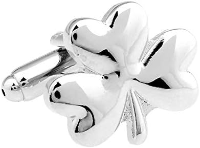 3 Three Leaf Clover Shamrock Irish Ireland Pair Cufflinks