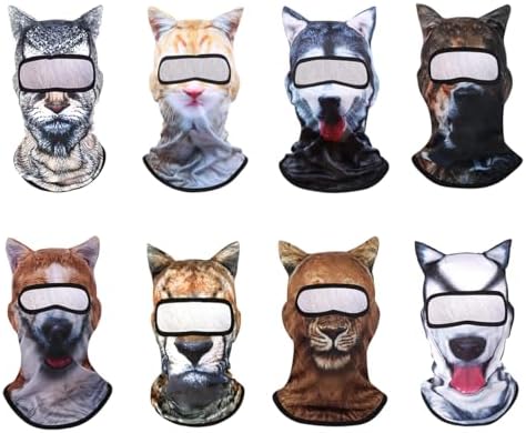 3D Cat Ski Balaclava Face Mask With Ears Cute Full Face Hood Masks Animal Mask Windproof UV Protection Winter Sports Masks With Ears For Bar Music Festivals Party Ski