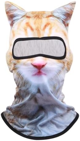 3D Cat Ski Balaclava Face Mask with Ears Cute Full Face Hood Masks Animal Mask Windproof UV Protection Winter Sports Masks with Ears for Bar Music Festivals Party Ski