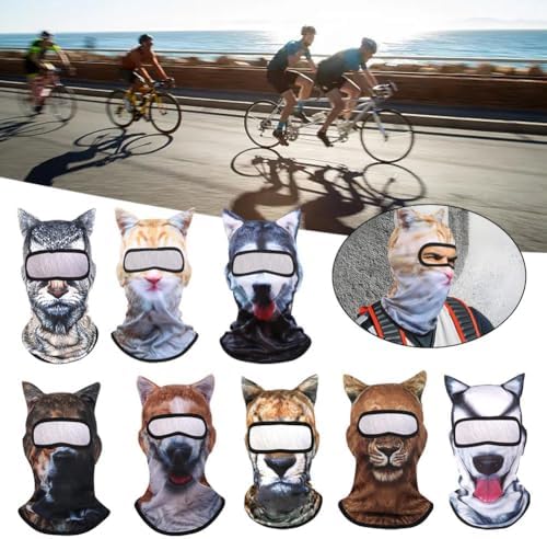3D Cat Ski Balaclava Sheisty Face Mask With Ears Cute Full Face Hood Mask Animal Ski Mask Windproof & UV Protection Winter Sports Mask With Ears For Bar Music Festivals Party Ski Halloween