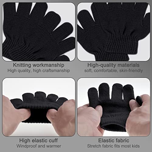 3Pcs Kids Winter Beanie Hat Scarf Gloves Set For 1-5 Years Old Boys Girls. Winter Accessories Sets For Children Outdoor Sports Knit Thick Warm Fleece Lined Thermal Sets