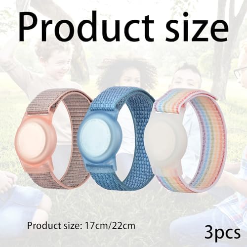 3pcs Wristbands For Airtag Kids Bracelet Nylon Stretchy Strap Protector For Airtag Bracelet Strap For Anti Lost Compatible With Apple Airtag