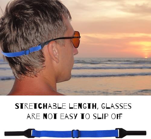 4 Kids Glasses Straps - Adjustable Sports Non-Slip Neck Straps With Nose Pads (Multi Colored)