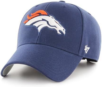 47 Denver Broncos NFL MVP Unisex Baseball Cap Adjustable Team Badge Light Navy