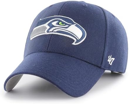 47 Seattle Seahawks NFL MVP Unisex Baseball Cap Adjustable Team Badge Light Navy