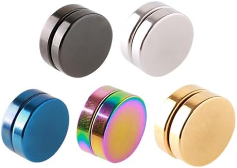 5Pcs Magnetic Earrings for Men Non Pierced Strong Magnetic Earrings Stainless Steel Ears Decoration Gift for Man Woman Girl