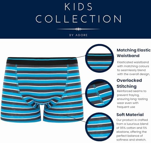 6 Pairs Of Boys Boxer Shorts Super Quality Underwear Boxers Ages 2 To 15 Years