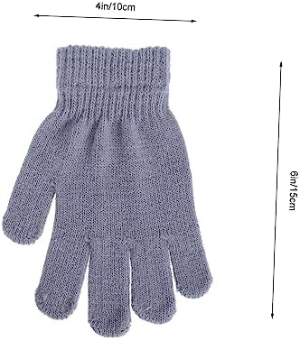 6Pairs Winter Gloves For Acrylic Mittens Lightweight Warm For Indoor Outdoor Activities Stylish Comfortable For Ages Black Red Light Gray Sky Blue White