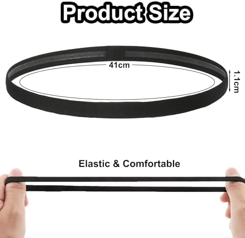 8 PCS Sports Headband Sweat Bands Non-Slip Elastic Head Bands Sports Headband For Running Cycling Workout Exercise Yoga