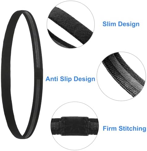 8 PCS Sports Headband Sweat Bands Non-Slip Elastic Head Bands Sports Headband For Running Cycling Workout Exercise Yoga