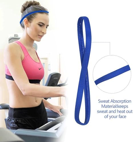 8Pcs Boys Headband For Kids Non Slip Sports Headband Set Elastic Boys Hair Band Sports Headband Kids Silicone Grip Sport Hair Band For Yoga Football Running