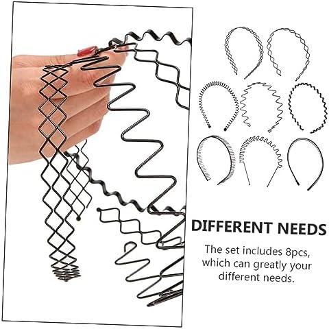 8pcs Unisex Hair Hoops Sports Face Washing Practical Elastic Headbands Women Flexible Hair Accessories