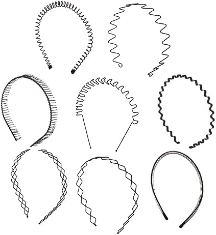 8pcs Unisex Hair Hoops Sports Face Washing Practical Elastic Headbands Women Flexible Hair Accessories