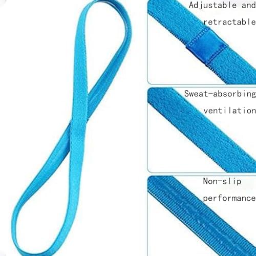 9 Pcs Sports Headband Silicone Sports Hairbands Non Slip Elastic Stretchable Non-slip/slim/stylish Headbands For Football Basketball Soccer Tennis Yoga And Golf For Men And Women(9 Colors)