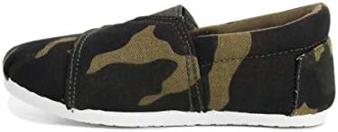 A&H Footwear Boys Kids Camo Canvas Touch Fasten Slip On Khaki Camouflage Loafer Pumps Espadrilles Plimsolls UK Sizes 8-13