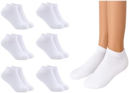 A2Z 4 Kids 6 Pack Girls Boys Plain Trainer No Show Socks Cotton School Low Cut Socks Comfortable Daily Wear UK Shoe Size 2-3 Years (6-8.5) 3-6 Years (9-12) 6-9 Years (12.5-3.5) 10-14 Years (4-5.5)