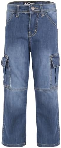 A2Z 4 Kids Boys Cargo Denim Pant Stylish Kids Boys 6 Pocket Denim Jeans Stretchy Comfort Cotton Jeans for Boys 5-6 7-8 9-10 11-12 & 13 Years