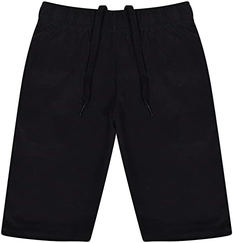 A2Z 4 Kids Boys Cotton Stretch Black Shorts 5-13 Years Casual Summer Cool Lightweight Pants for Indoor Outdoor Occasions Knee Length 13 Years